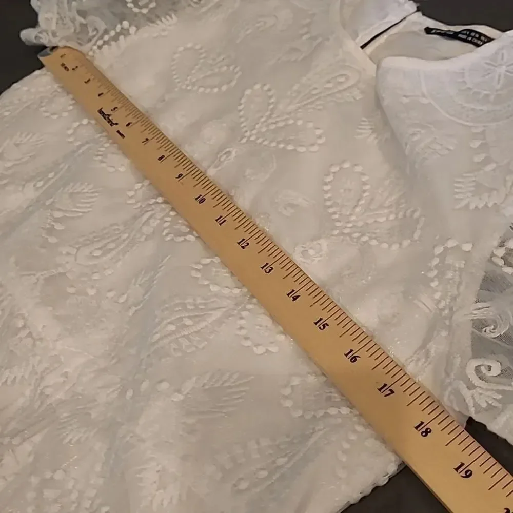 SHEIN sz S embroidered sheer dress with full lining
